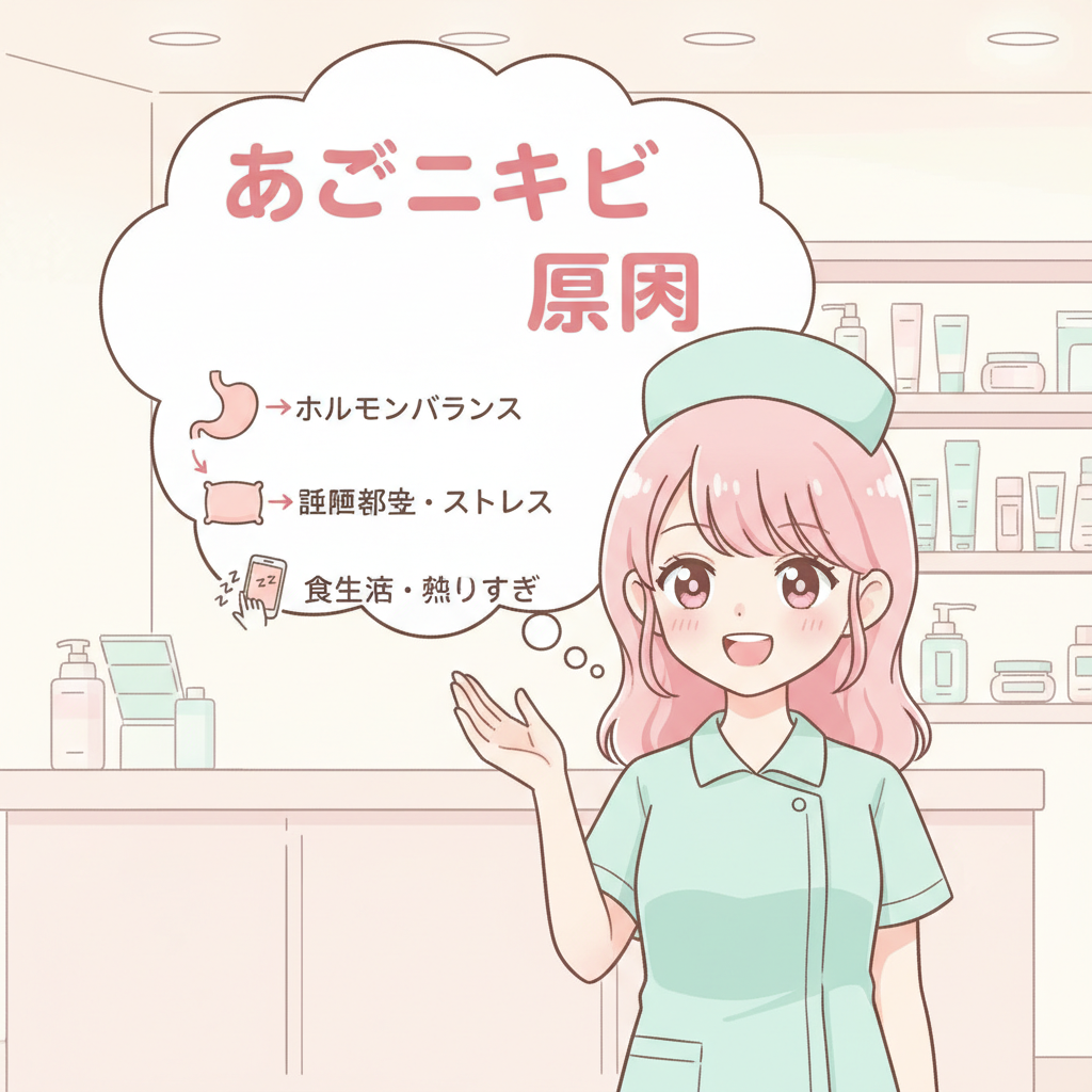 あごニキビ 原因 クリニックでよく聞かれた「あごニキビ 原因」の話 スキンケア